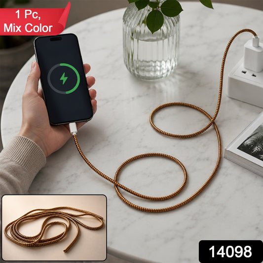 Durable cable protector sleeve, cord saver for mobile chargers & headphones, black (2/10)